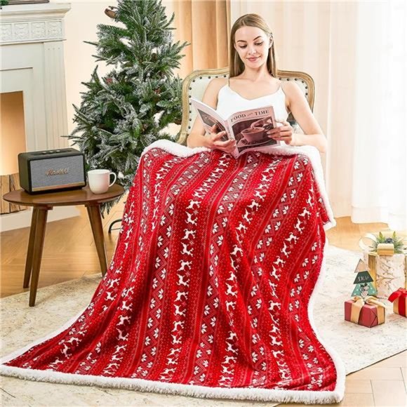 Winter Wonderland Sherpa Throw - Picture 4 of 6